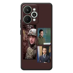 Чехол для RealMe 15 Pro (AlphaPrint - с принтом Зеленского) (Президент)