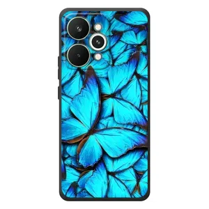 Чехол с принтом для РеалМи 15 Про - (Прикольные) (AlphaPrint) (Синие бабочки)