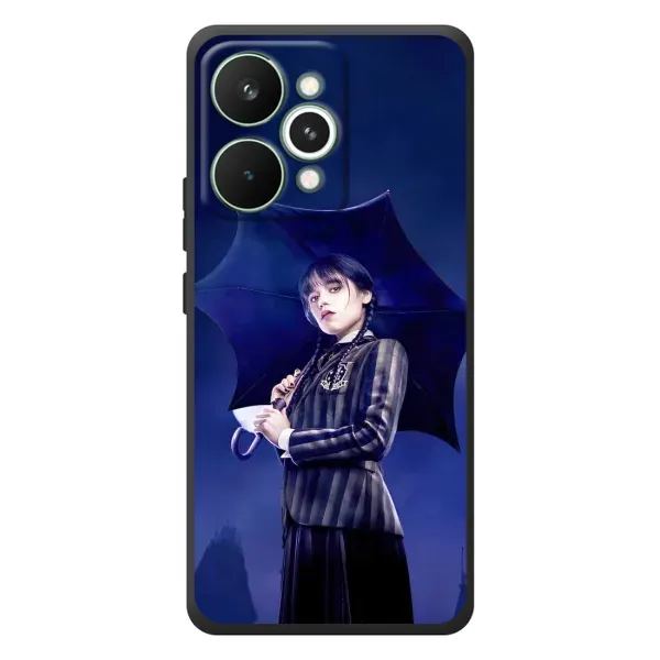 Чохол з принтом «Венздей з парасолькою» для Realme 15 Pro Чохол з принтом «Венздей з парасолькою» для Realme 15 Pro