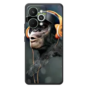 Чохол з Мавпами RealMe 15 Pro - (AlphaPrint) (В навушниках)