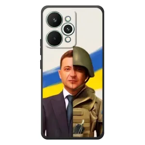 Чехол для RealMe 15 Pro (AlphaPrint - с принтом Зеленского) (Зеленский солдат)