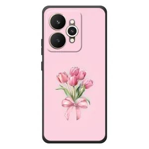 Чохол з розовим принтом для Realme 15 (Букет квітів)