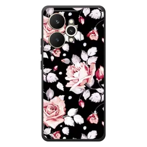Чохли з квітами для Realme 15 (VPrint) (Квіти на чорному)