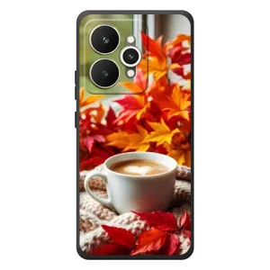 Чохол з унікальним дизайном 'Осінь з кавою' для Realme 15 (Кава та листя)
