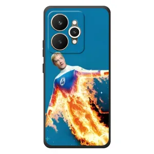 Чохол з принтом Фантастична четвірка для Realme 15 (Людина-факел у вогні)