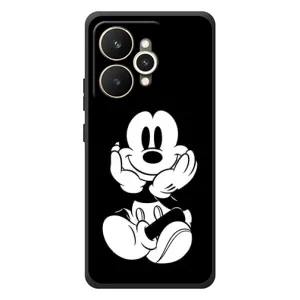 Эксклюзивный чехол для Realme 15 (AlphaPrint - Мультяшные) (Микки на черном)