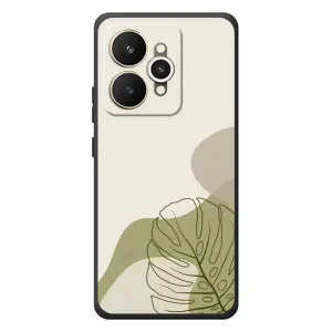 Силконовий чохол з принтом в квітах на Realme 15 (Зелена монстера дизайн)
