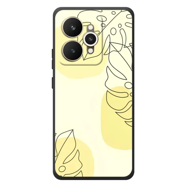 Чехол с принтом «Желтая монстера арт» для Realme 15
