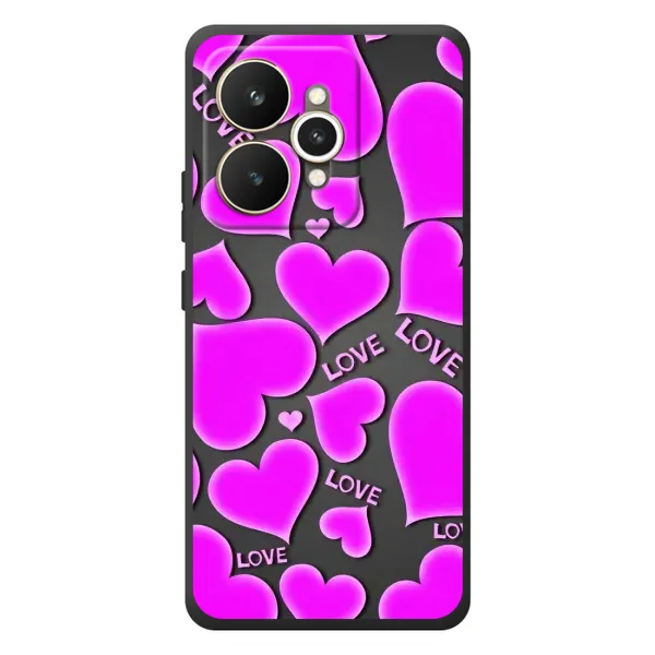 Чехол с принтом «Pink hearts» для Realme 15