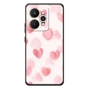 Чохол з розовим принтом для Realme 15 (Рожеві сердечки)