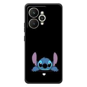 Чохол з принтом Стіч на Realme 15 (Стіч на чорному)
