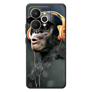 Чохол з Мавпами Realme 15 - (AlphaPrint) (В навушниках)
