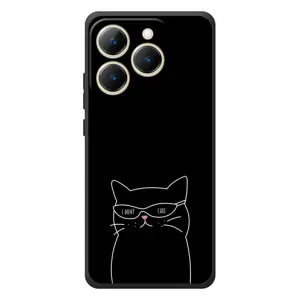 Чехол с рисунком кот на RealMe 15T