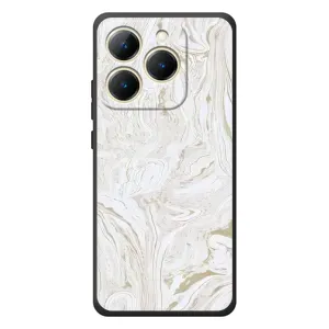 Мраморный чехол на RealMe 15T (VPrint) (Белый мрамор)