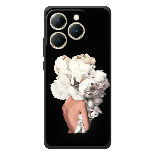 Чехол с принтом «Белые цветы» для Realme 15T Чехол с принтом «Белые цветы» для Realme 15T