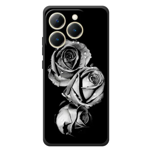Чохол з принтом «Чорна троянда» для Realme 15T Чохол з принтом «Чорна троянда» для Realme 15T