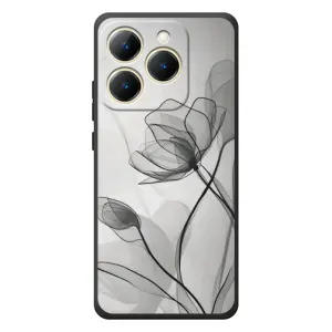 Чохол з принтом «Чорні квіти» для Realme 15T