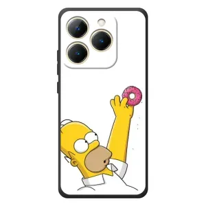 Чехол с Симпсонами для RealMe 15T (VPrint) (Гомер с пончиком)