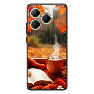 Чехол с уникальным дизайном «Осень с кофе» для RealMe 15T