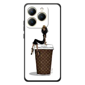 Чехлы Луи Витон для RealMe 15T (AlphaPrint - LOUIS VUITTON) (кофе LOUIS VUITTON)