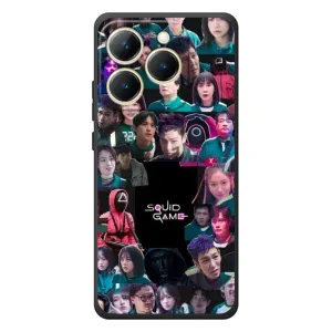 Чехол Гра в кальмара для RealMe 15T (Коллаж Игра кальмара)