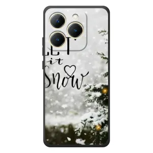 Новогодние, Праздничные Чехлы для RealMe 15T - 2024 год (Let it snow)