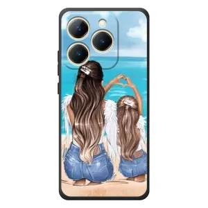 Чехол с печатью для RealMe 15T - (Мама с ребенком) (AlphaPrint) (Мама с доченькой)