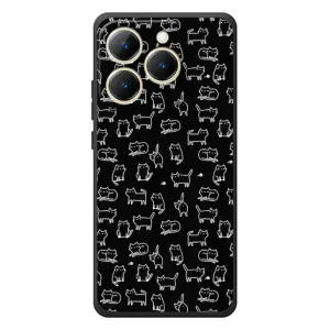 Чехол с принтом для RealMe 15T (AlphaPrint) Модные коты