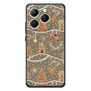 Новогодние, Праздничные Чехлы для RealMe 15T - 2024 год (Новогодние пряники)