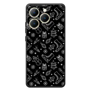 Новогодние, Праздничные Чехлы для RealMe 15T - 2024 год (Новогодний фон)