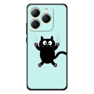Чехол с принтом для RealMe 15T (AlphaPrint) Модные коты (Падающий кот)