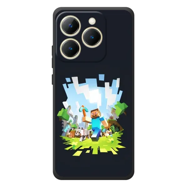 Чохол з принтом «персонажі Minecraft» для Realme 15T