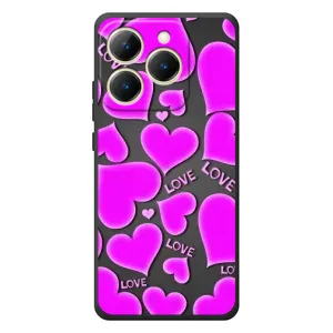 Чехлы для любимой на Реалми 15Т (VPrint) (Pink hearts)