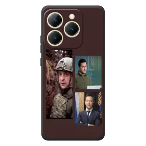 Чехол для RealMe 15T (AlphaPrint - с принтом Зеленского) (Президент)