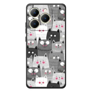 Чехлы с Котиками для RealMe 15T (VPrint) (Рисованные котики)