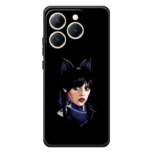 Чехлы Венсдей на RealMe 15T Уэнсдей (AlphaPrint) (серьезная Уэнздей)