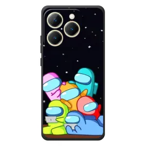 Чехол Амонг Ас для RealMe 15T (AlphaPrint) (Скины в космосе)