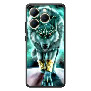Защитные чехлы для Реалми 15Т (AlphaPrint) (ХИТ продаж) ВОЛК (Яркий волк)