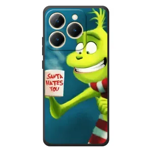 Рождественские Чехлы для RealMe 15T (VPrint) (Зеленый Гринч)