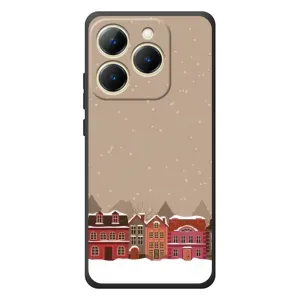 Новогодние, Праздничные Чехлы для RealMe 15T - 2024 год (Зимний город)