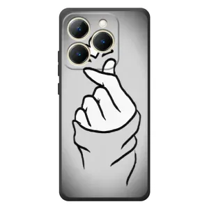 Чехол с принтом для RealMe 15T (AlphaPrint - Знак сердечка)