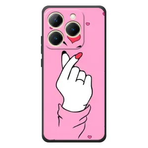 Чехол с принтом для RealMe 15T (AlphaPrint - Знак сердечка) (Знак Love)