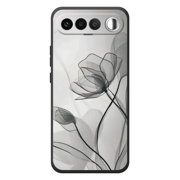 Чохол з принтом «Чорні квіти» для RealMe 16 5G