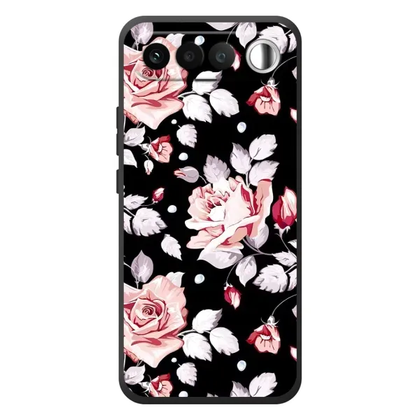 Чехол с принтом «Цветочки на черном» для RealMe 16 5G