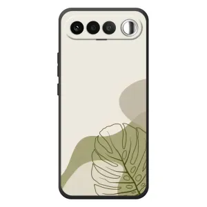 Силконовий чохол з принтом в квітах на RealMe 16 5G (Зелена монстера дизайн)
