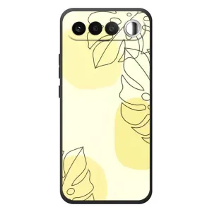 Силконовий чохол з принтом в квітах на RealMe 16 5G (Жовта монстера арт)