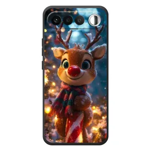 Яскравий чохол для RealMe 16 5G з Зимові Оленята (Олень з шарфом)