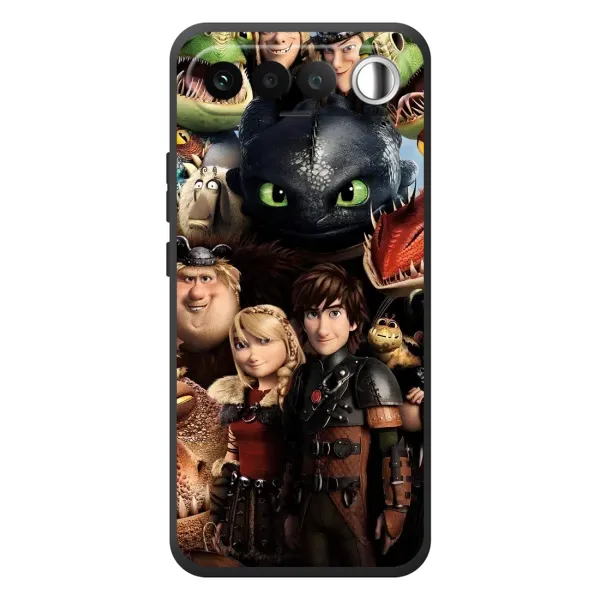Чехол с принтом «Персонажи дракона» для RealMe 16 5G