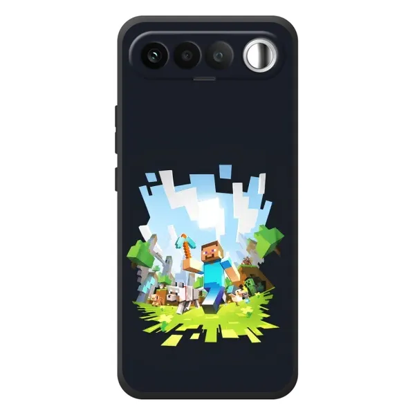Чохол з принтом «персонажі Minecraft» для RealMe 16 5G