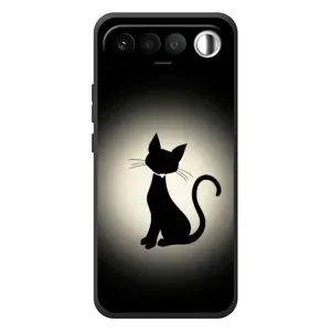 Чехол с принтом для RealMe 16 5G (AlphaPrint) Модные коты (Силуэт котика)